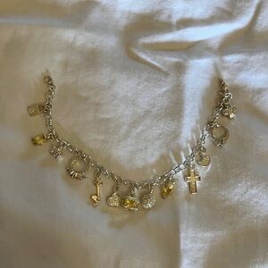 Elegant Silver Charm Bracelet